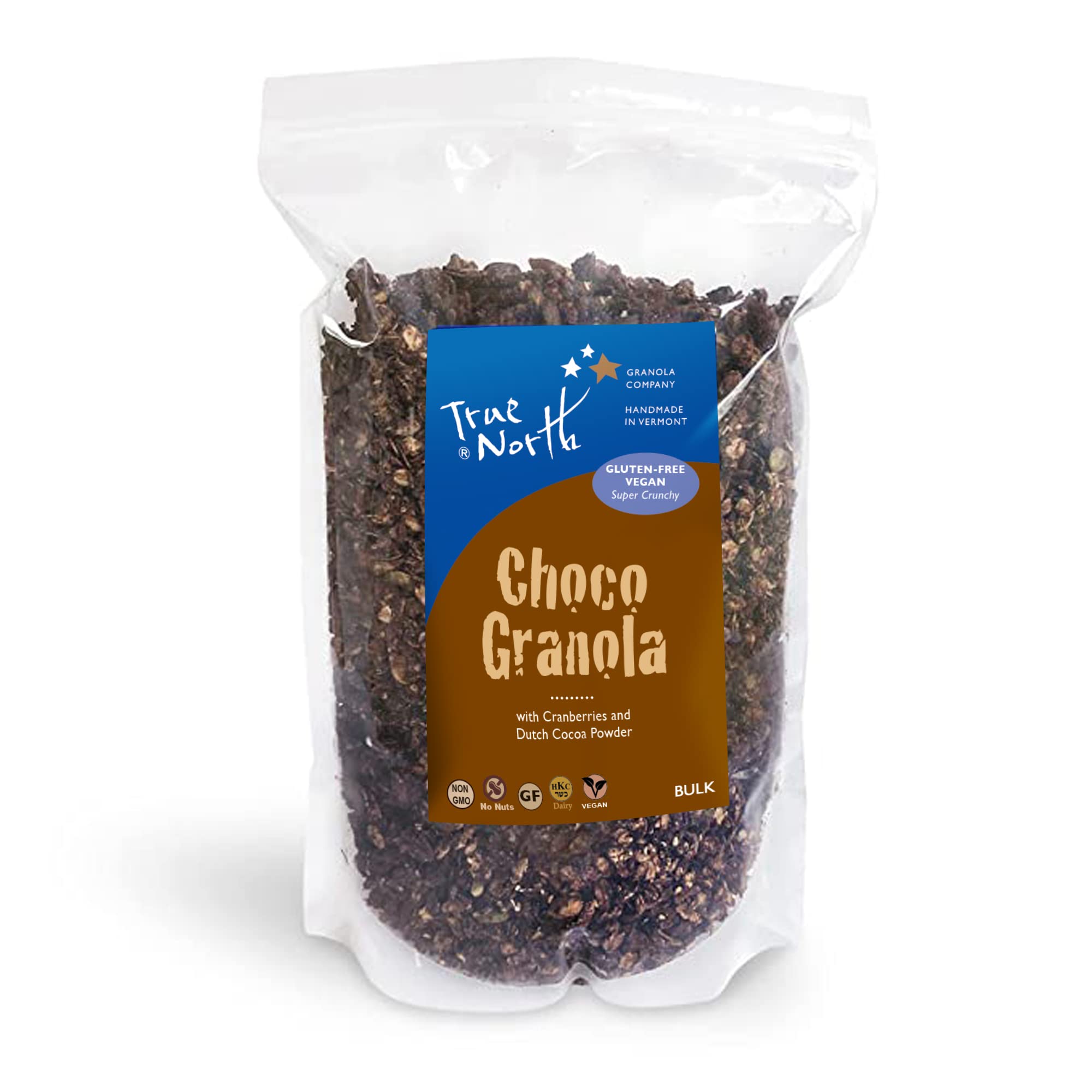 True North Granola Company True North Granola - Chocolate Granola Cereal with Rolled Oats, Belgian Chocolate, Dried Cranberries, All Natural