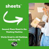 Sheets Laundry Club Bundle - 50 Pack (up to 100 loads) Fresh Linen Detergent Sheets & 40 Pack Vitality Dryer Sheets - New Liquidless Technology