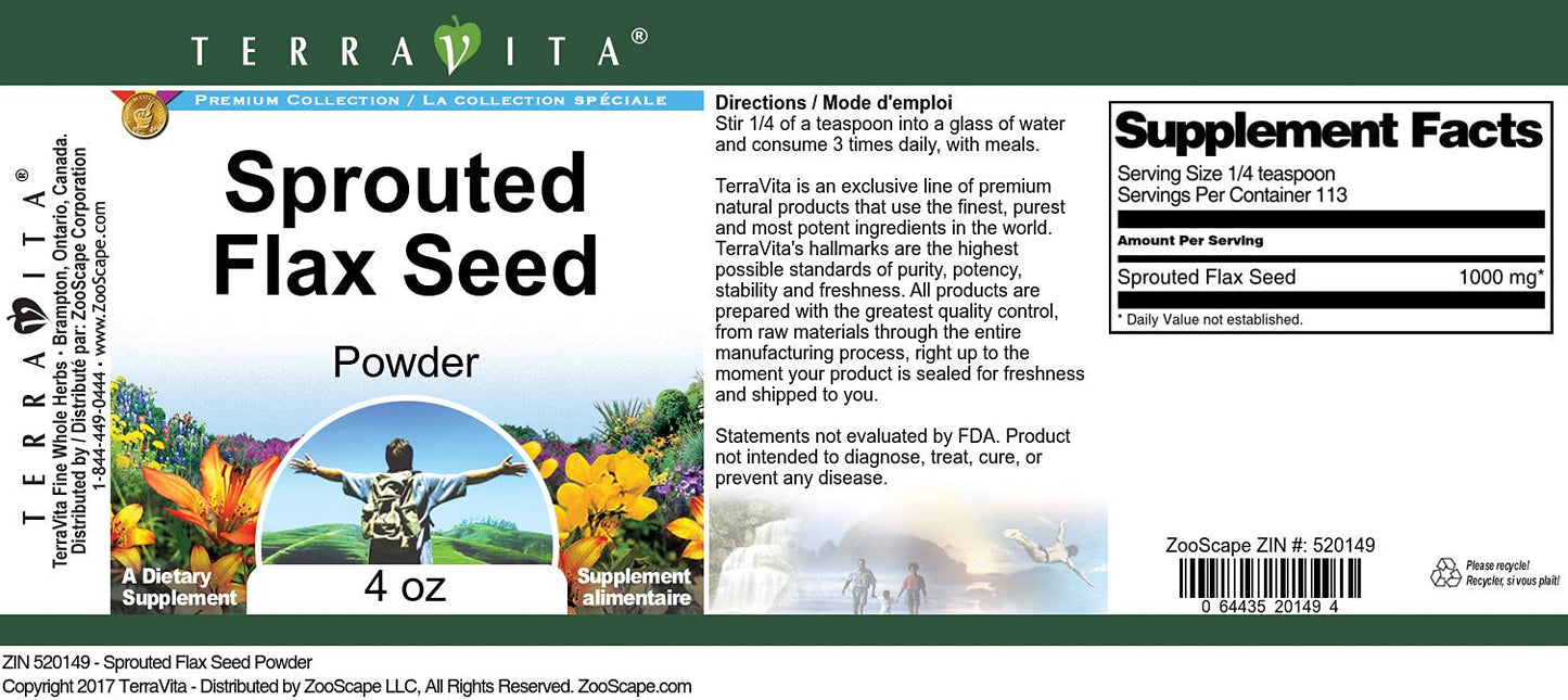 Sprouted Flax Seed Powder (4 oz, ZIN: 520149)