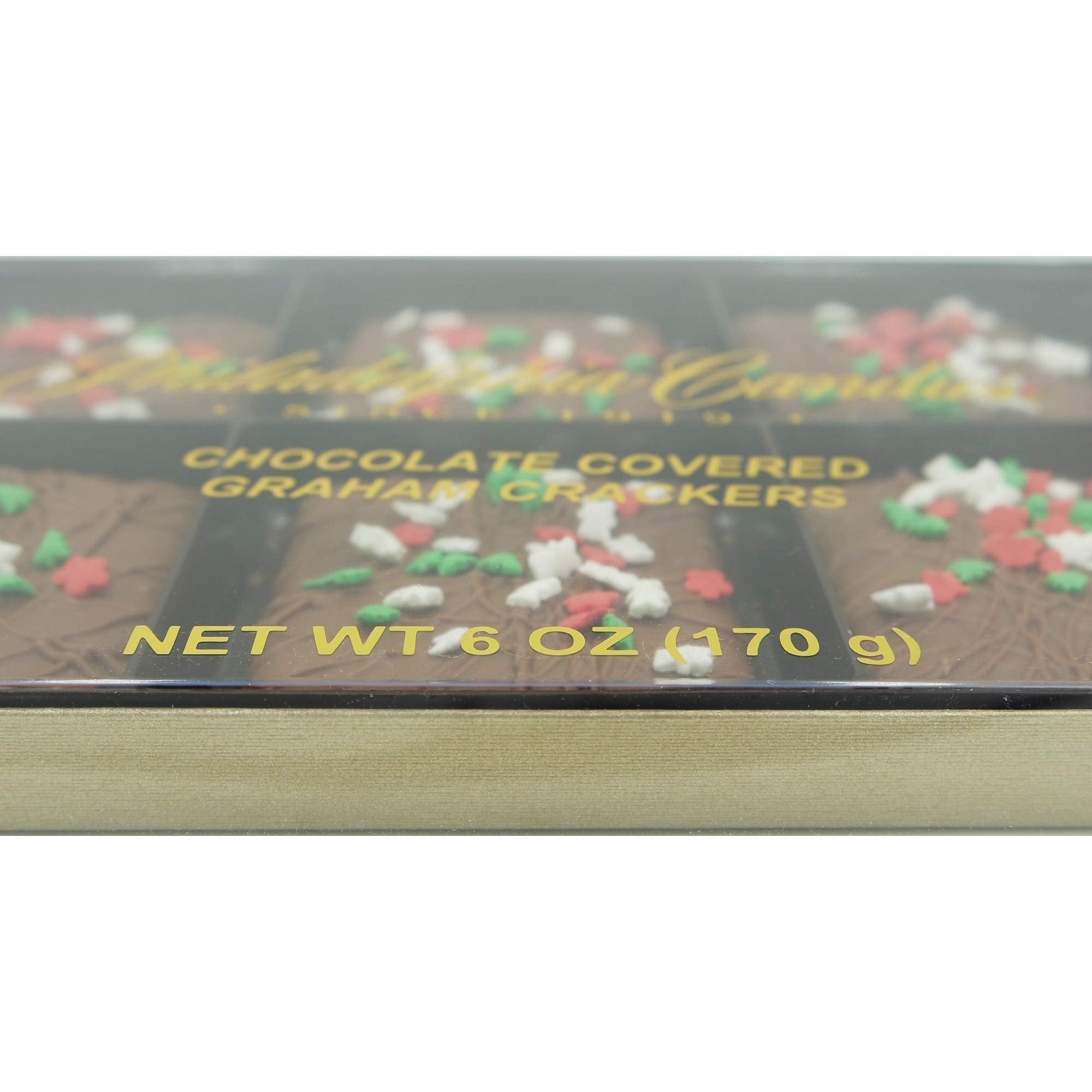 Philadelphia Candies Christmas Happy Holidays Gift, Milk Chocolate Covered Graham Crackers, 6 Ounce