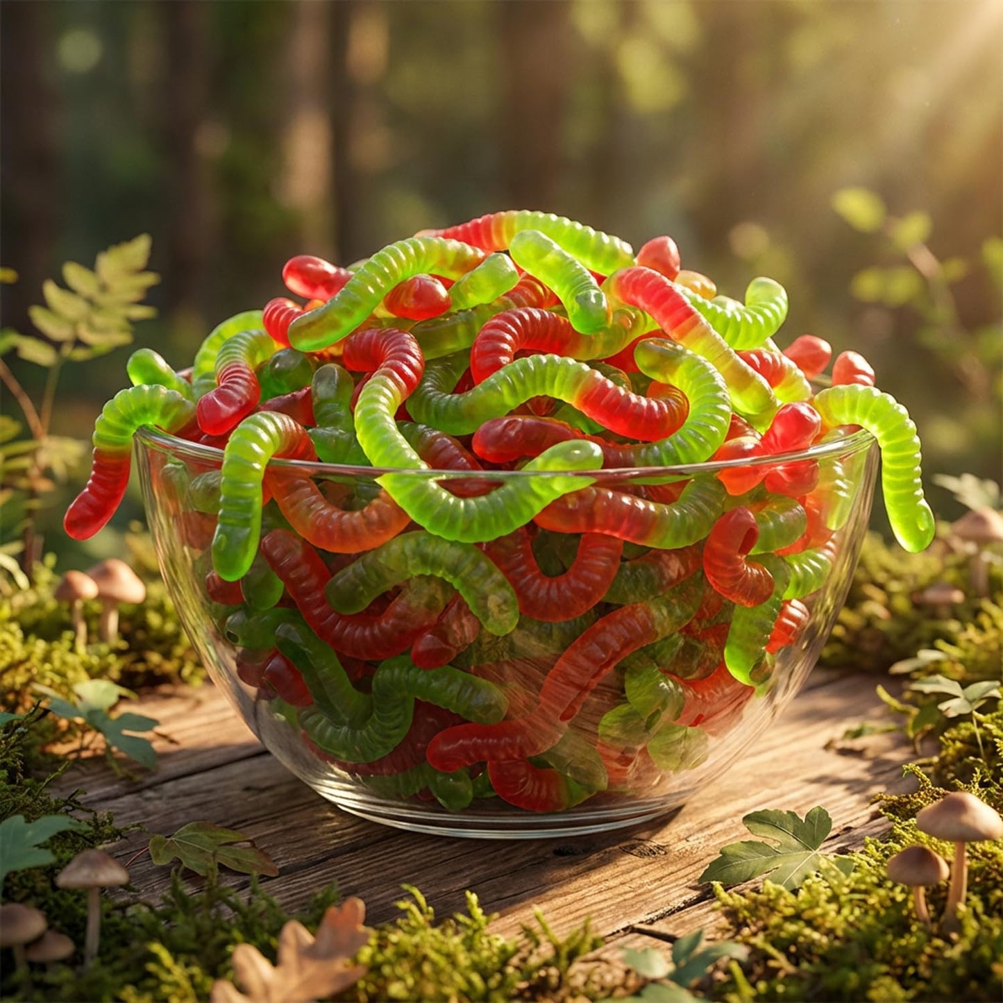 Ceres Gourmet Gummy Worms Bulk Candy 24 Pack (2.82 oz Each) Individual Packets, Gummi Worm Chewy Candies with Apple Orange Strawberry Fruit Juice