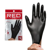 Red by Kiss 8Pcs Black Vinyl Gloves, Disposable, Latex Free, Powder Free, Multi-functional Gloves, Cleaning Service Gloves (Small)