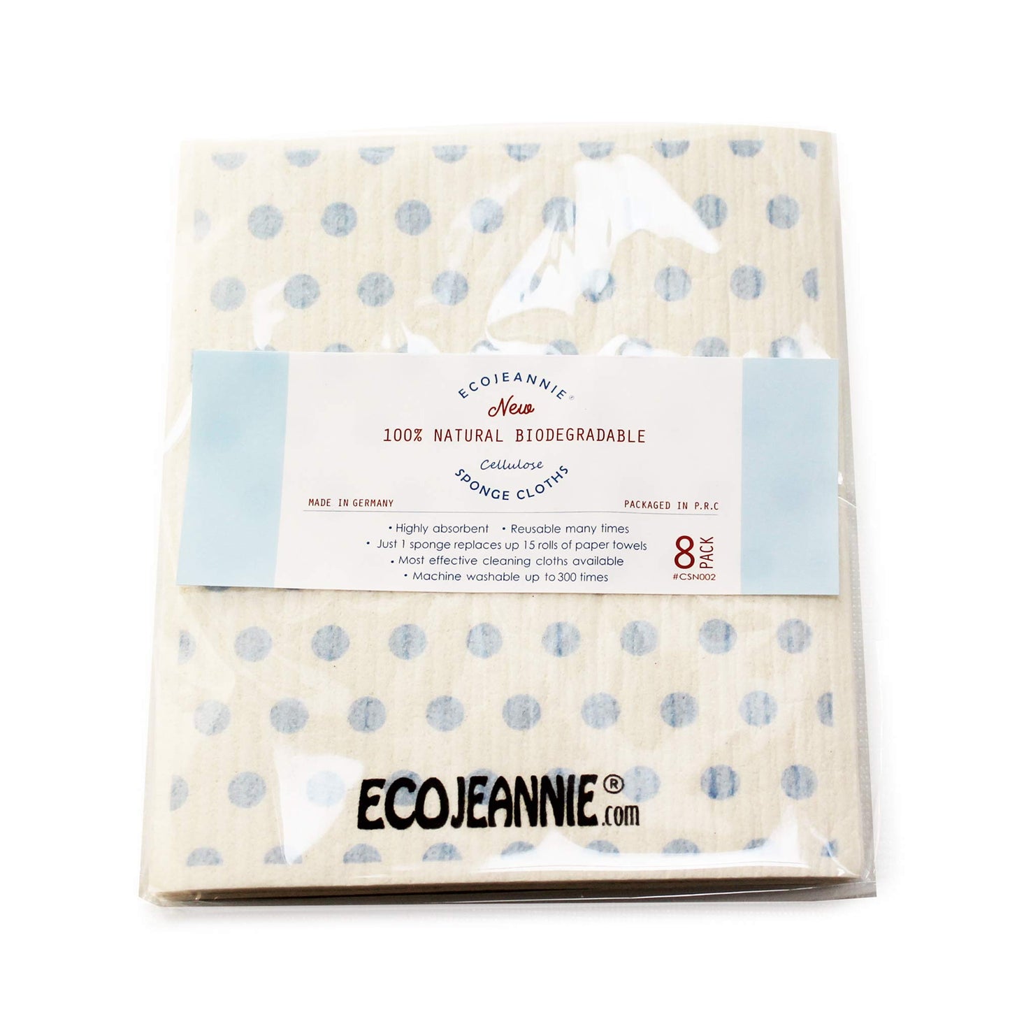 Wholesale EcoJeannie Eco-Friendly German Cleaning Cloth 100% Biodegradable Cellulose Sponge Cloths, Kitchen Cloths, GMO-Free, Reusable - Made in