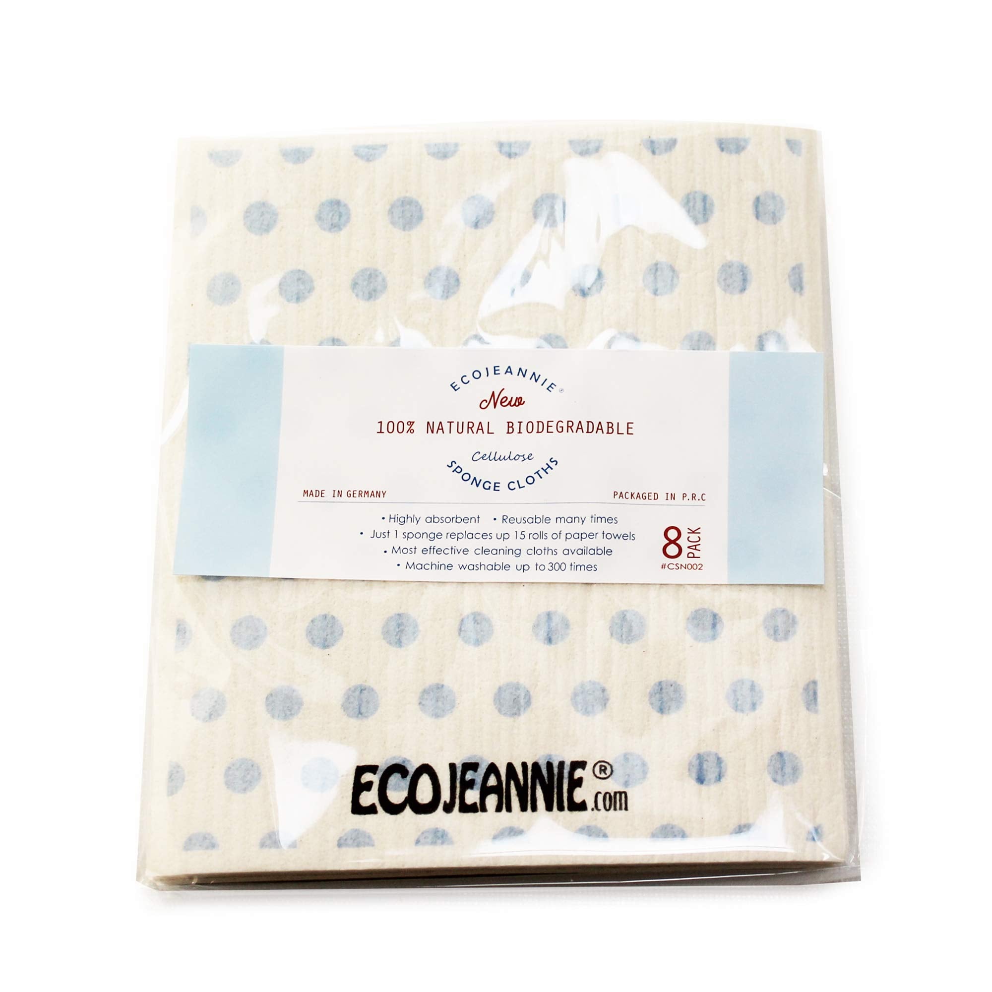 Wholesale EcoJeannie Eco-Friendly German Cleaning Cloth 100% Biodegradable Cellulose Sponge Cloths, Kitchen Cloths, GMO-Free, Reusable - Made in