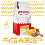Downeast Coffee Roasters Ground Coffee - Morning Breakfast Blend, Light Roast, 100% Arabica Coffee - Smooth, Bright and Balanced - South American