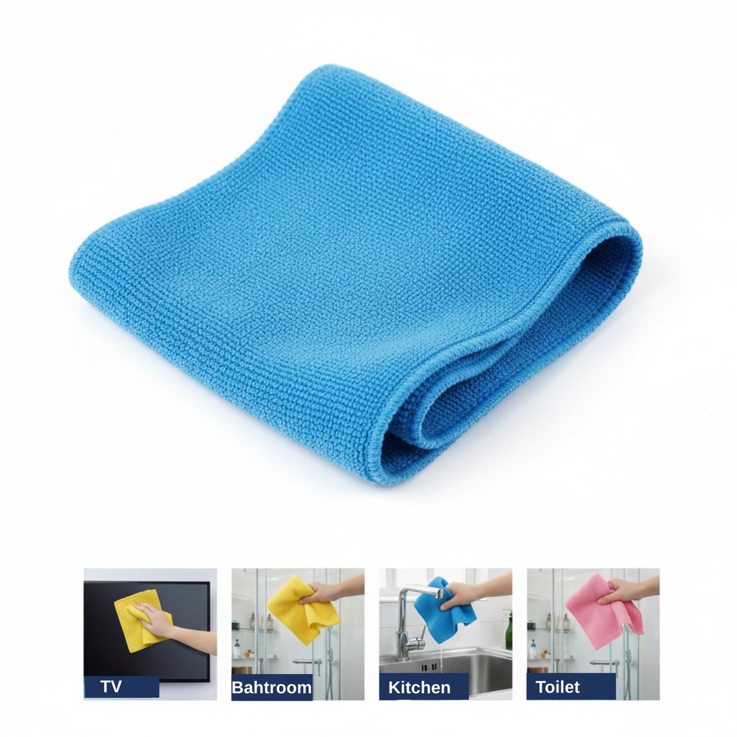 Karn Tools Microfiber Cleaning Cloths | Ultra Absorbent | Lint Free | Streak Free | Non-Abrasive | Reusable and Washable | 12" x 12" | Pack of 12