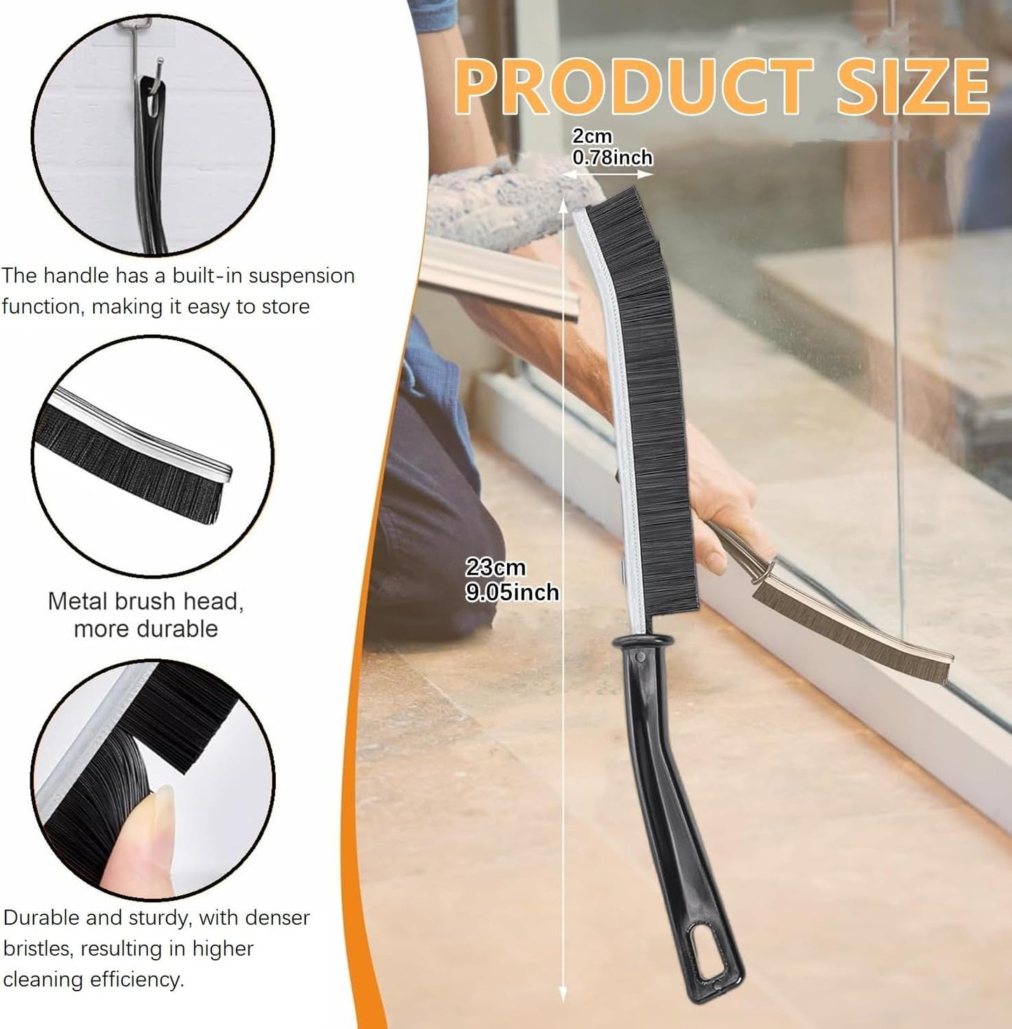 6Pcs Crevice Cleaning Brush, Cleaning Tools for Household Use, Multifunctional Gap Cleaning Supplies for Kitchen, Toilet, Bathroom, Vehicle, Window