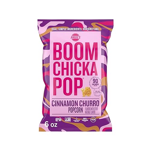 Angie’s BOOMCHICKAPOP Cinnamon Churro Popcorn, Gluten Free, 6 oz.