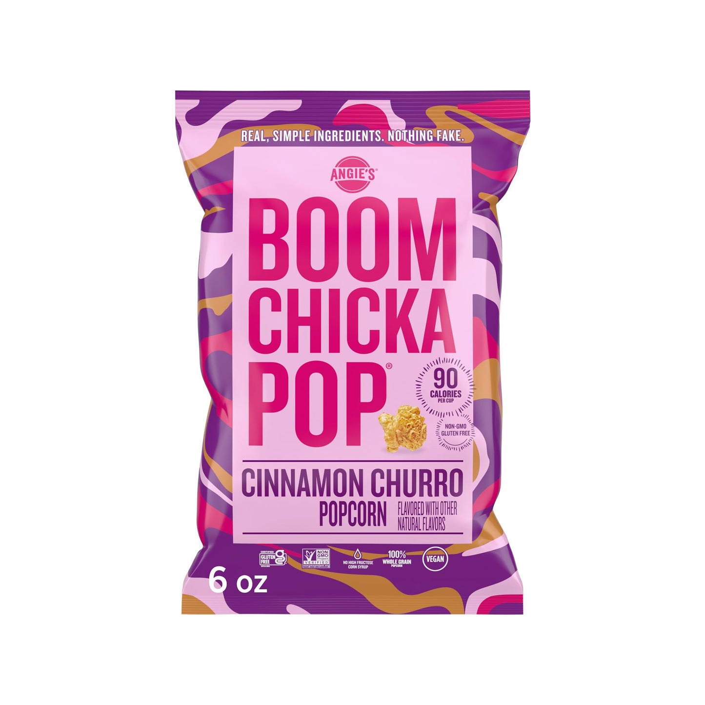 Angie’s BOOMCHICKAPOP Cinnamon Churro Popcorn, Gluten Free, 6 oz.