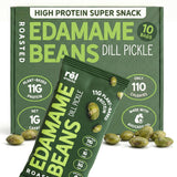 Rel Snacks Dill Pickle Roasted Edamame Beans - High Protein, Low Carb Snack (11g Protein) - Keto, Vegan, Non-GMO - Made with Avocado Oil - 10 Pack