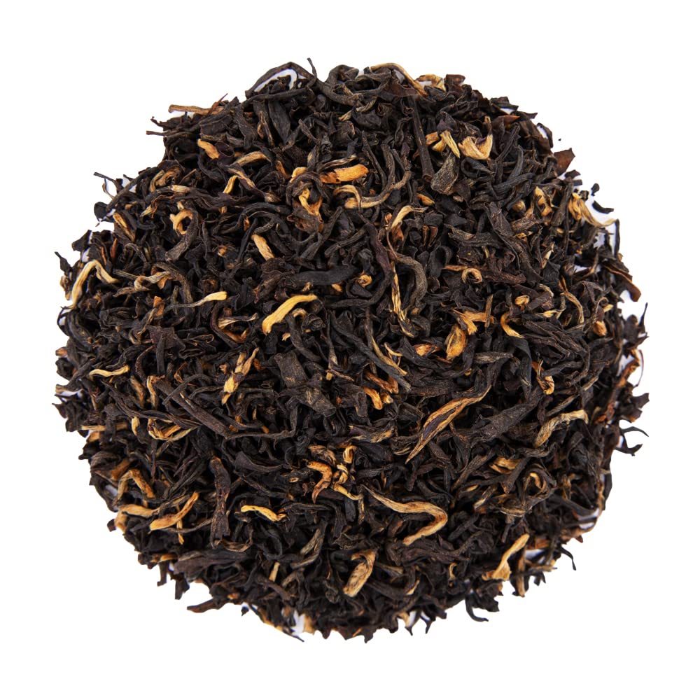 The Whistling Kettle Black Tea - Organic Energizing Caffeinated Black Tea - 4oz (76 servings) (Mokalbari East Assam)