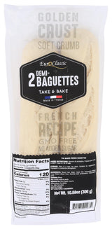 Euro Classic Imports Demi-Baguettes 2 Count, 10.58 OZ