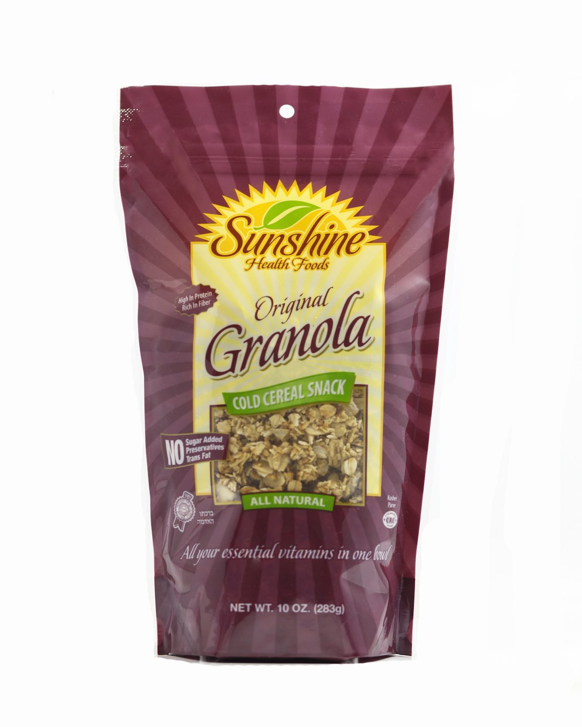 Sunshine Health Foods Granola Cold Cereal Snack Original Flavor, 10 ounce