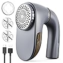 POPCHOSE Fabric Shaver, Lint Remover for Clothes, Lint Shaver with 6-Leaf Blades & 2 Speed, 2000mAh Rechargeable, Sweater Shavers to Remove Pilling