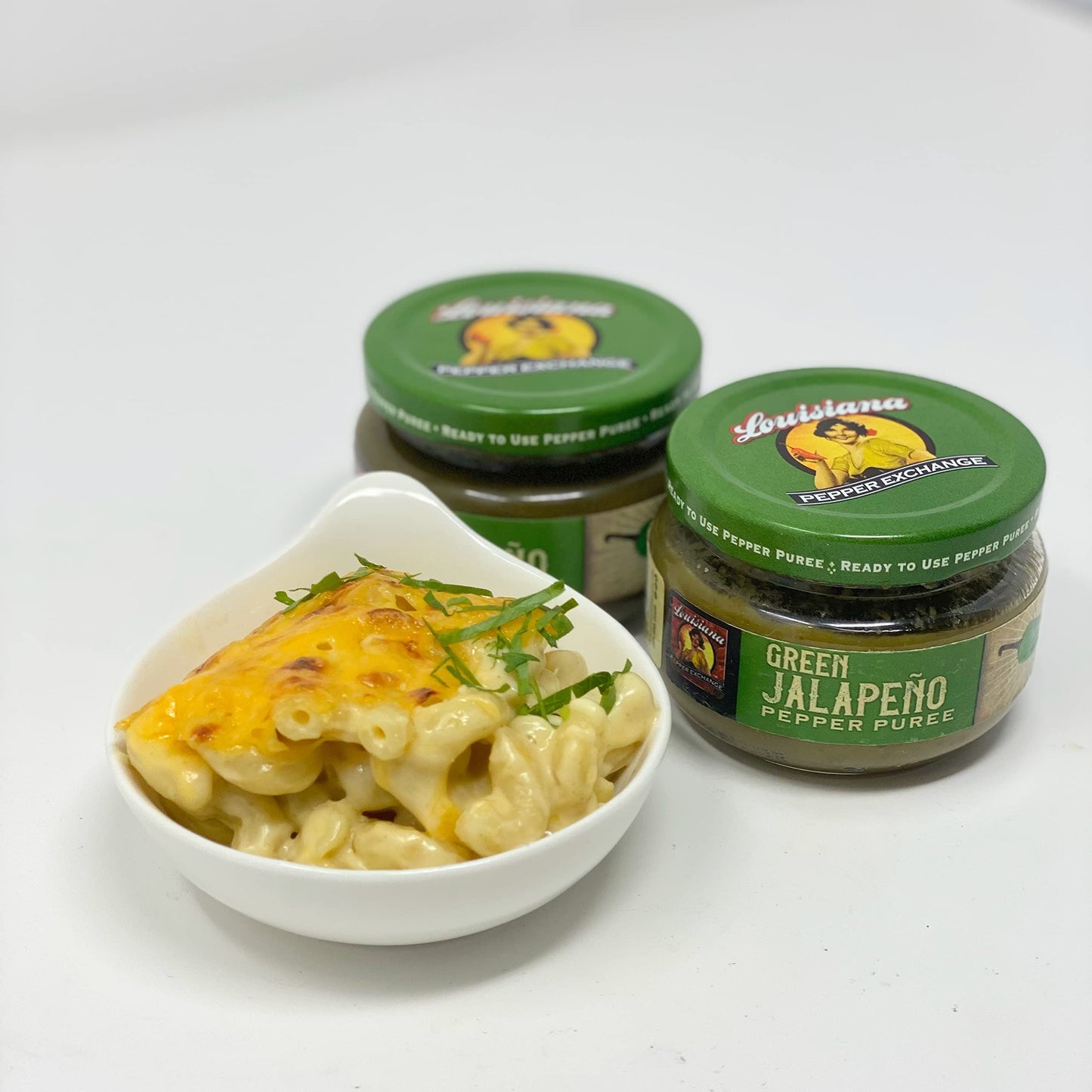 Louisiana Pepper Exchange Green Jalapeno Pepper Puree Sauce Salsa, Hot Spicy Flavor Seasoning, Plant-Based, Gluten-Free, Replaces Diced Jalapenos, 4