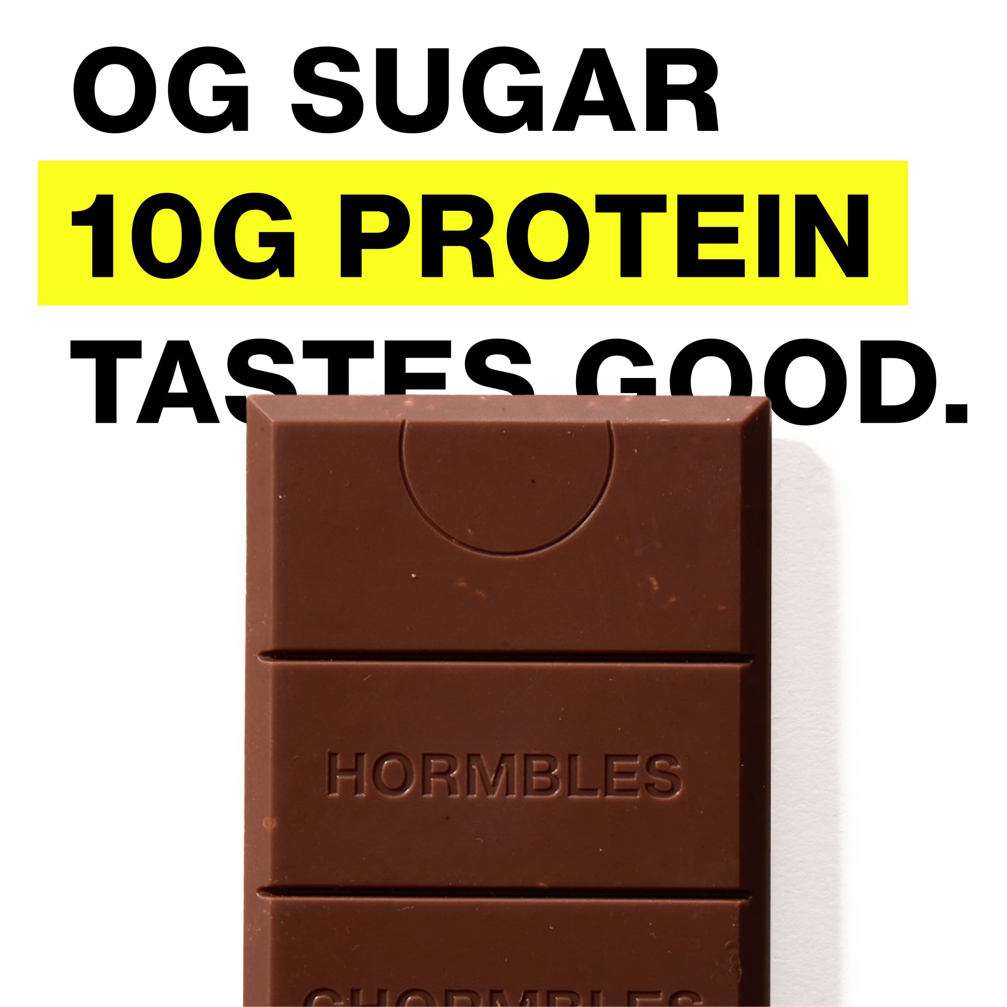 Hormbles Chormbles Protein Candy Bars, Classic Milk, 10g Protein, 0g Sugar, 150 Calories, Milk Chocolate Candy With Crunchy Pieces, Sugar Free Snacks
