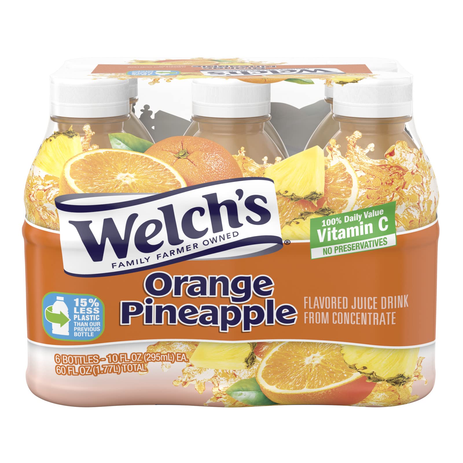 Welch's Juice Drink Orange Pineapple 6 PK (Pack of 8)