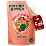 Masala Gossip Butter Masala Simmer Sauce 10 oz - Authentic Makhani Sauce with Real Butter and Tomato - Gluten-Free, Seed Oil Free, No Artificial