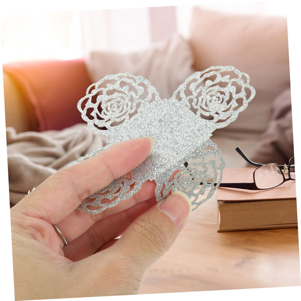 BESTYASH 50Pcs Hollow out Chocolate Cups Paper Wrappers Elegant Truffle Wrappers for Wedding Party Centerpieces Creative Chocolate Packaging Liners