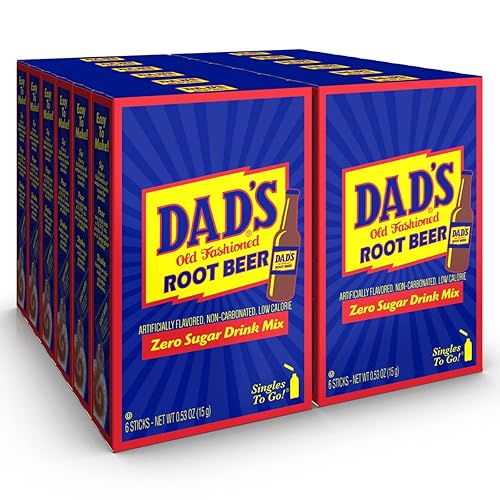 Dad's Old Fashion Rootbeer Singles To Go Drink Mix, 0.53 OZ, 6 CT