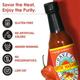 Dave's Gourmet Hurtin' Habanero Hot Sauce - Balanced Moderate Heat with Habanero, Garlic & Spices - Hot Sauce - Ideal for Grilled Meats, Eggs & More