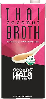 Ocean’s Halo Organic and Vegan Thai Coconut Broth, 32 oz. per Unit, 2 Pack