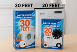 30-Feet Dryer Vent Cleaner Kit - Innovative Lint Remover Reusable Strong Nylon| Flexible Lint Brush with Drill Attachment for Faster Cleaning 30 Feet