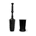 Master Plunger MP500-3TB Heavy Duty Bathroom Toilet Plunger Kit with Tall Bucket. Equipped with Air Release Valve, Black