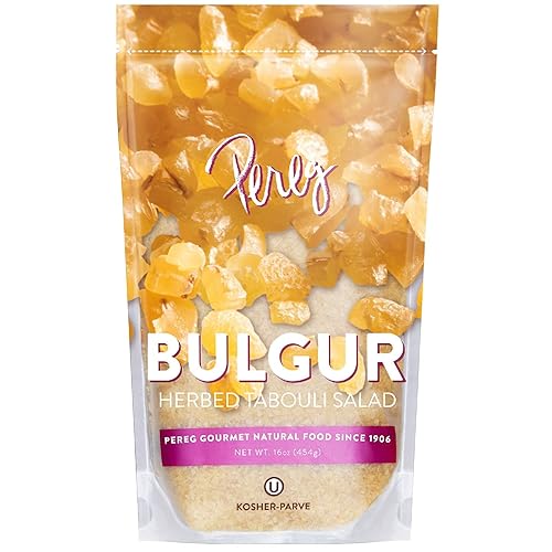 Pereg Bulgur Wheat (16 Oz x 6 Pack) - Fine Bulgur Wheat Grain - Ready To Cook - Nutty Flavor & Chewy Texture - Rice, Quinoa, Couscous Alternative - Quick Cooking