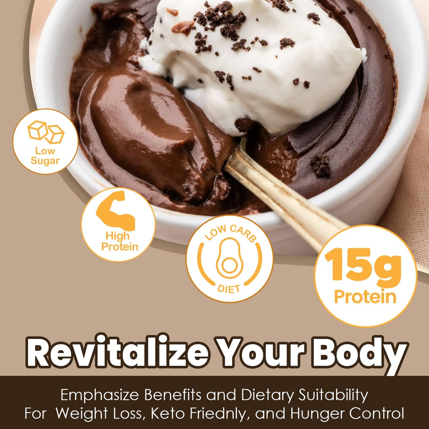 NutriWise - Shake & Pudding | 7/Box | High Protein Diet | Healthy Nutrition | Gluten Free - Low Carb - Low Sugar - Low Fat (Vanilla)
