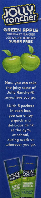 Jolly Rancher, Green Apple Singles To Go! Sugar Free Drink Mix, 6 Count