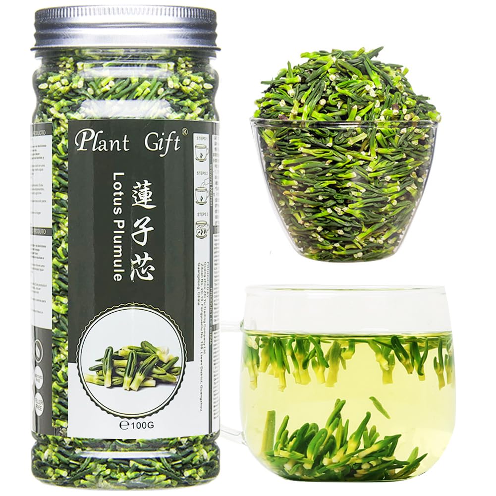 Plant Gift Dried Lotus Plumule,??? ??? Lotus core Dried Bulk Herbs, health tea and Wild Nature lotus seed core, Lotus Heart 100g/3.5oz