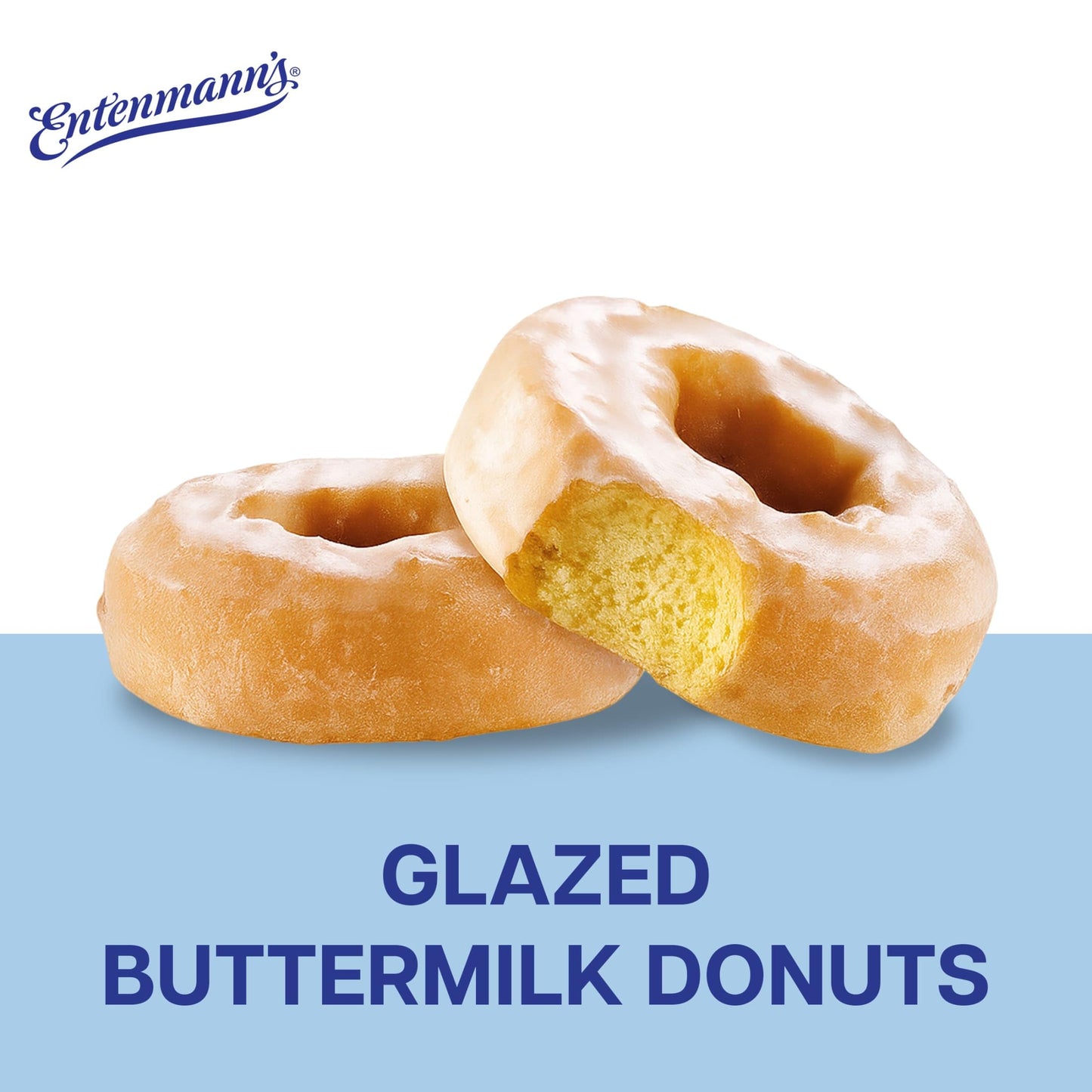 Entenmann's Classic Glazed Buttermilk Donuts, 8 count, (1.81 oz each), Kosher Classic Doughnuts, 14.5 oz Bag