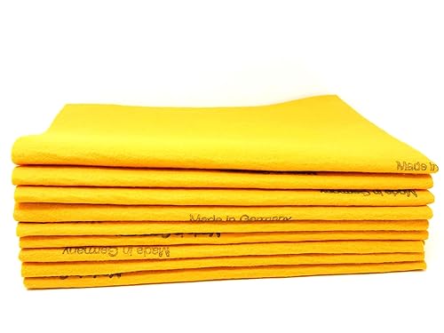 10 Pack Extra Large Original German Shammy Cloths Chamois Towels Absorbent 190g Super Shammy for Pets, Parenting Tool Cleaning for Home and Commercial