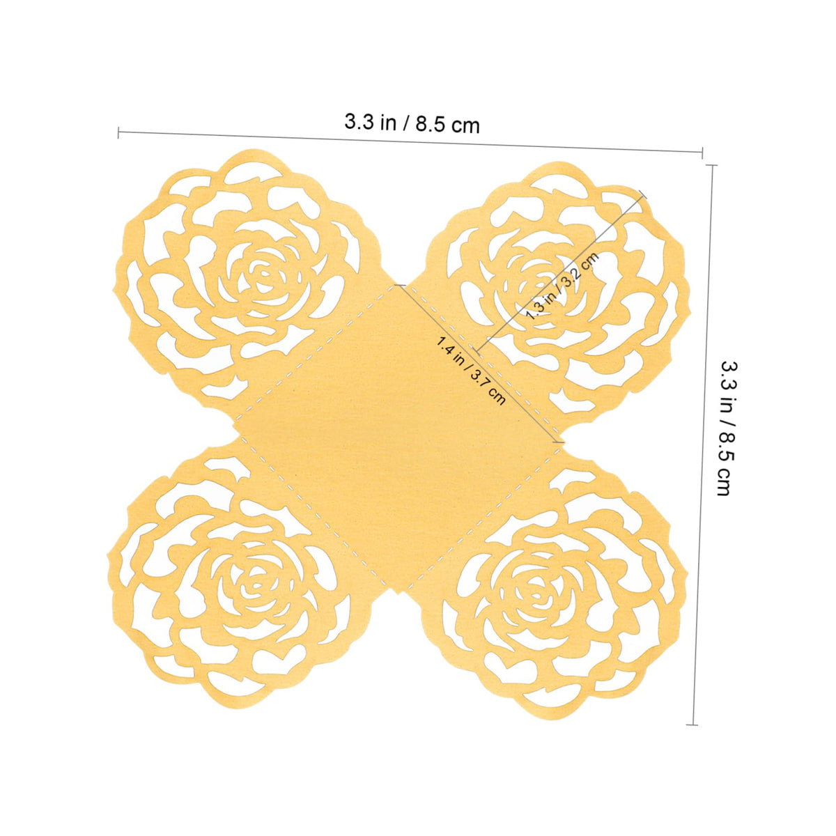 FELTECHELECTR 100pcs Flower Edge Truffle Wrappers for Wedding Party Chocolate Cup Liners Safe Paper Dessert Wraps