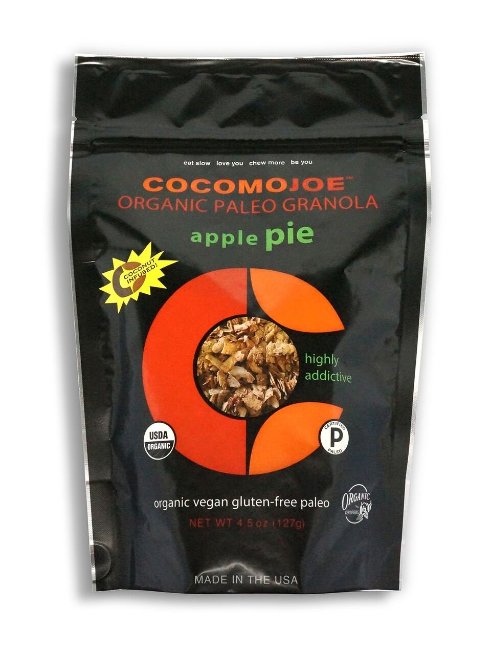 Cocomo Joe Foods Organic Paleo Granola, Apple Pie, 4.5 Oz