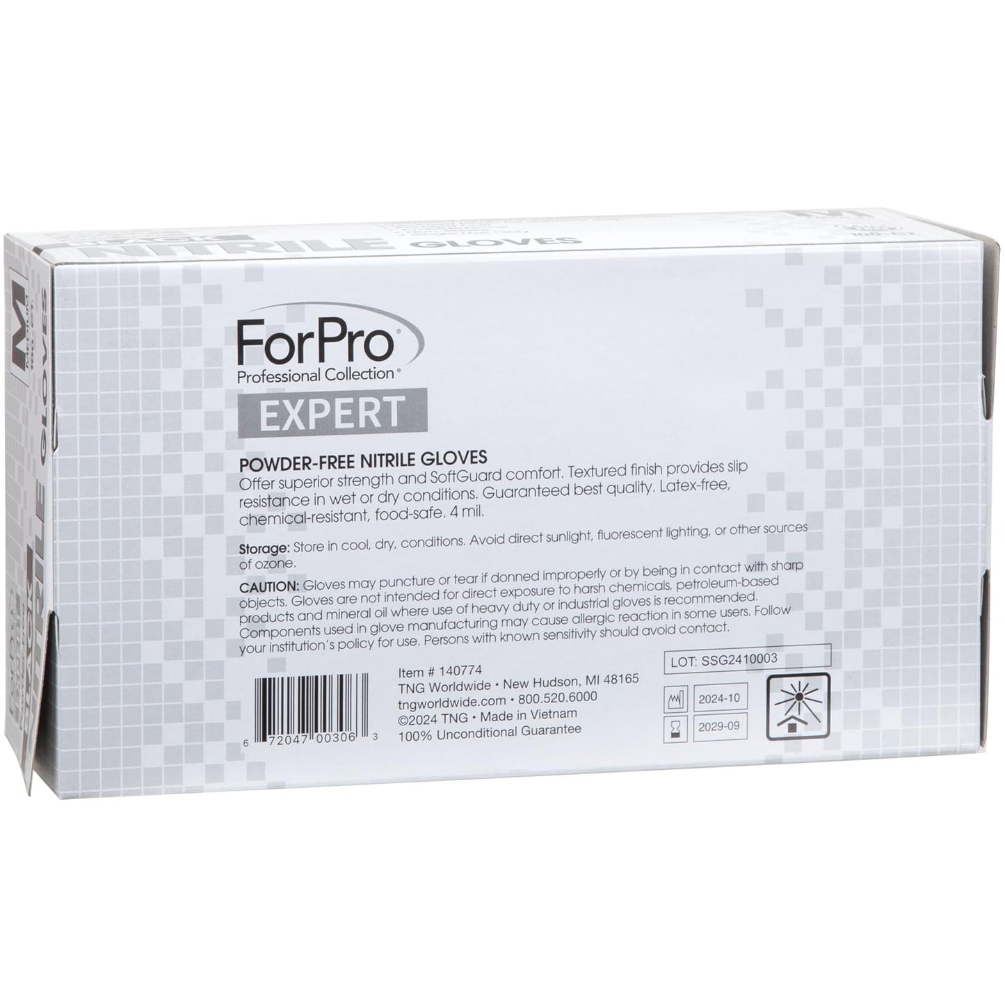 ForPro Expert SoftGuard Disposable Nitrile Gloves, Ultimate Comfort & Protection, Powder-Free, Latex-Free, Non-Sterile, Food Safe, 4 Mil, Black