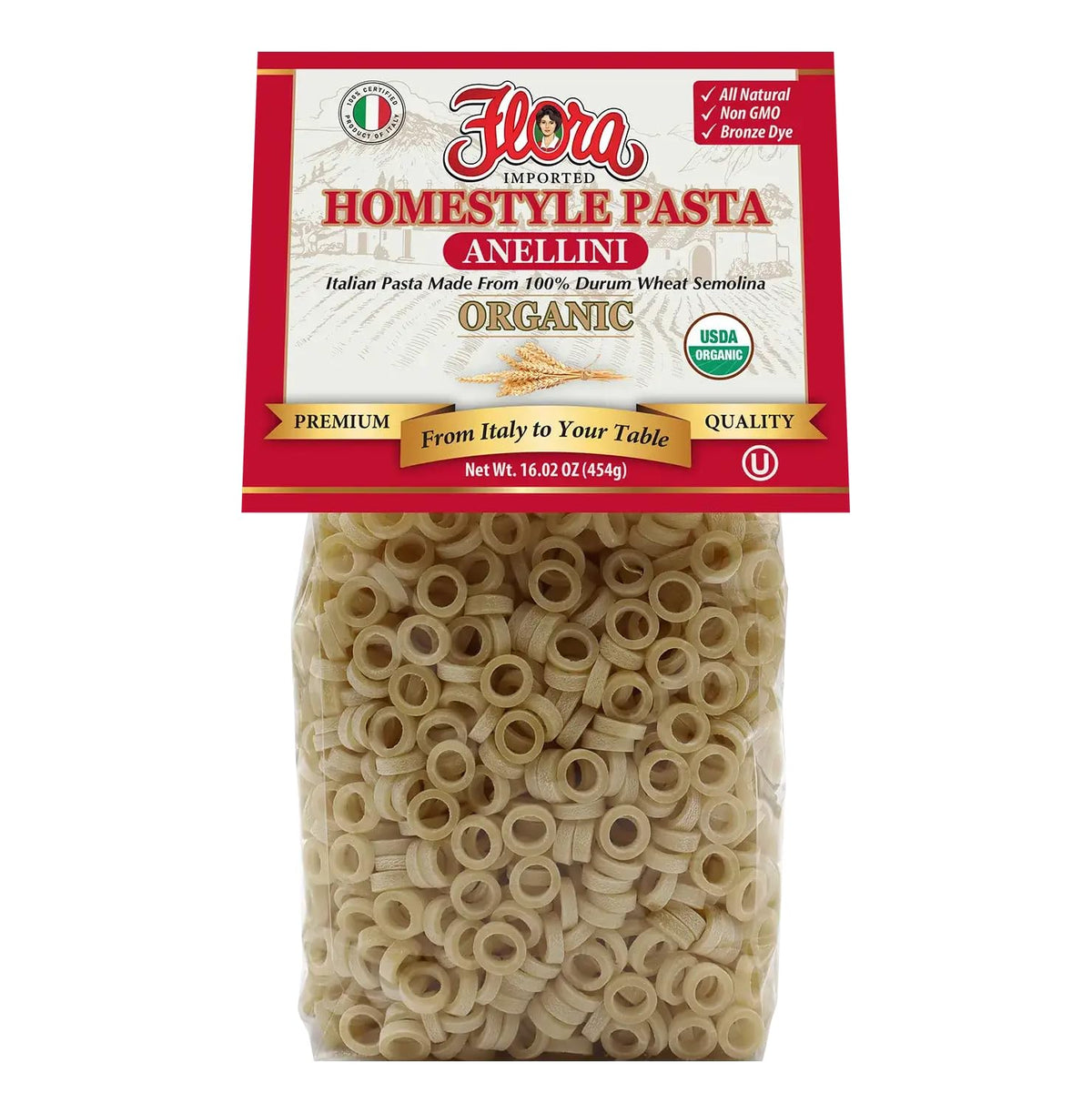 Homestyle Anellini Pasta - Organic - 16.02 oz