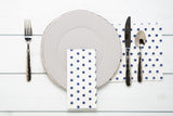 VIETRI Papersoft Napkin Collection Italian Luxury Paper Napkin and Guest Towel (Guest Towels, Dot Blue)