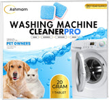 Ashmam Washing Machine Cleaner Tablets, 24 Pack 1 Year Supply - Deep Clean Washer Cleaner for Front Load & Top Load HE Machines, Removes Odor
