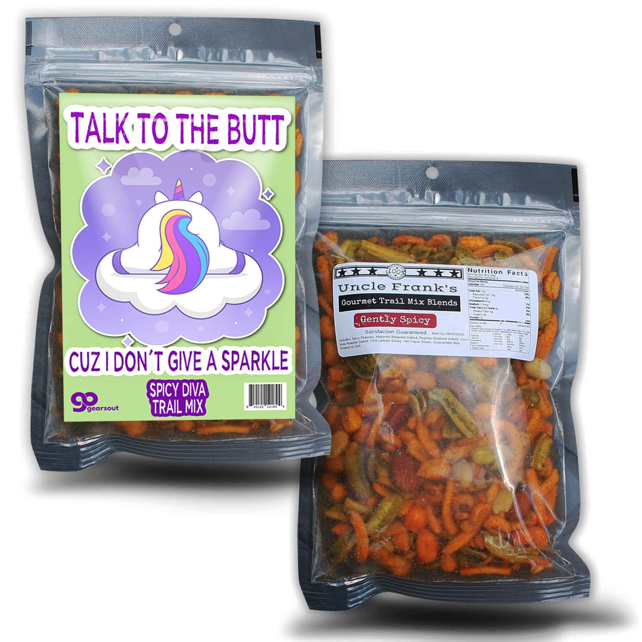 Talk to the Butt Trail Mix - Fun Unicorn Lovers Gift for Girls - Sassy Stocking Stuffer for Your Diva Teen - White Elephant Present - Funny Gag Gifts