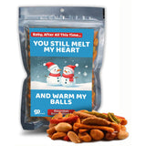 Melt My Heart Spicy Snack Blend Gag Gift Gourmet Food Gifts for Women Christmas Crate Brr Basket Fillers Girlfriends Wives Snowman Gifts Winter Snow