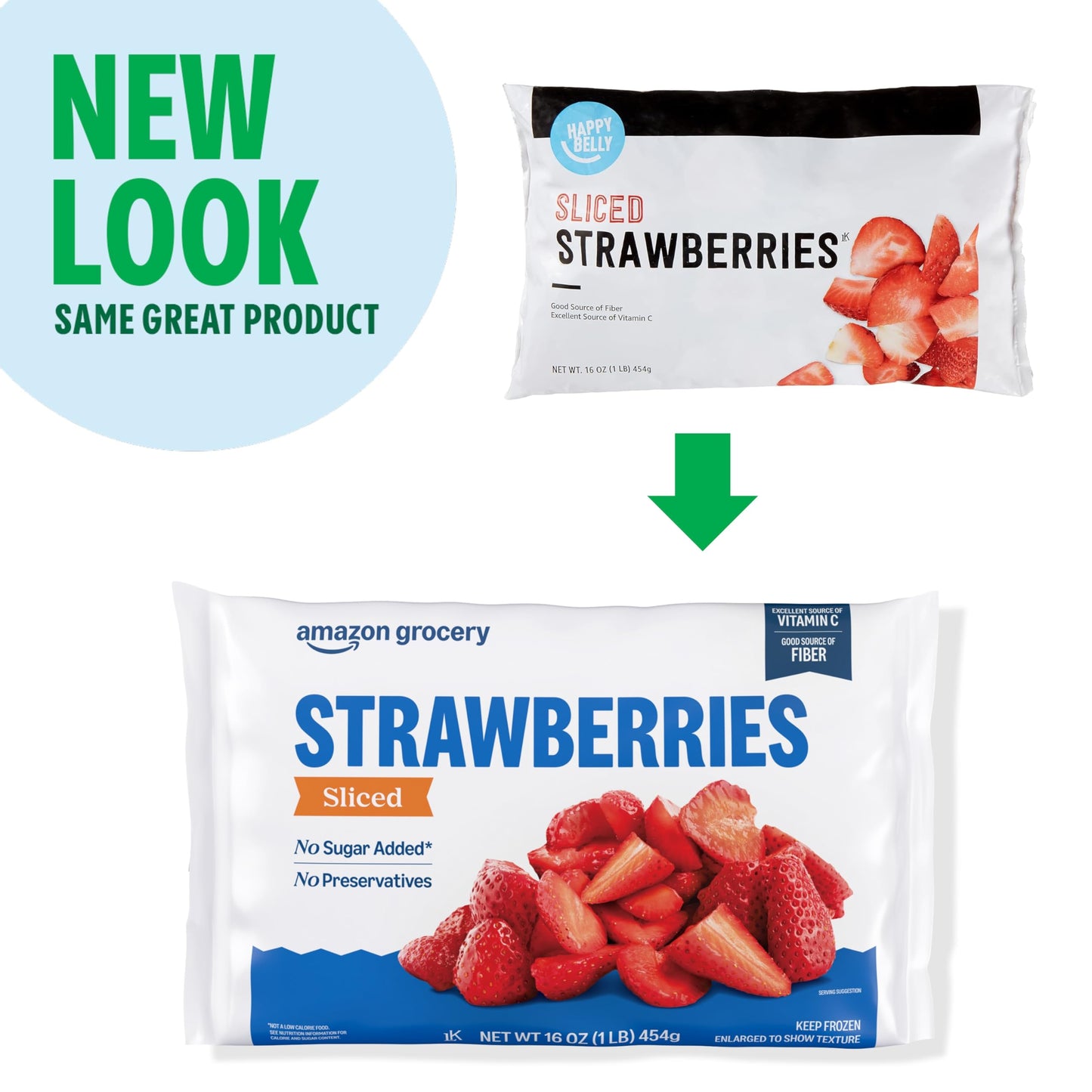 Amazon Grocery, Sliced Strawberries,16 Oz, Frozen (Previously Happy Belly, Packaging May Vary)
