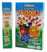 Fruit Juice Nuggets Gift Box Snack - 0.6 ounces, 3 Boxes of 8 pack - Kosher All Natural Flavors Vitamin C - By Au'Some