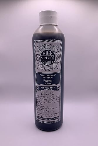 Superior Flavors PECAN | Cooking and Baking Flavoring | Water Based | Sugar, Salt, and Alcohol Free | 8oz Bottle