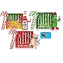 Dill Pickle, Bacon & Ketchup 18ct Christmas Candy Canes - Funny Savory Holiday Candy, Novelty Gag Gift Stocking Stuffers, Weird Flavor Candy Canes