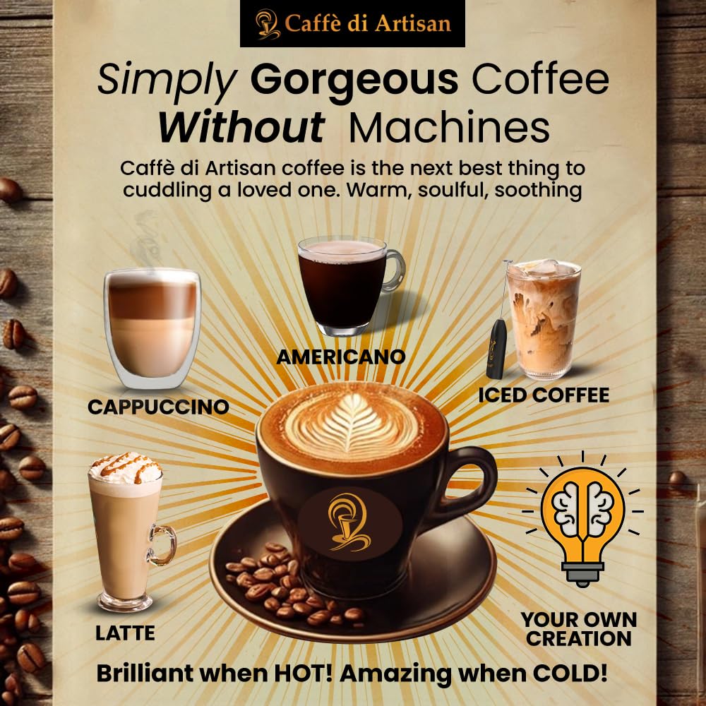 Caffè di Artisan Liquid Coffee Pods - Premium Single-Serve Coffee for Cold Brew concentrate, Iced Coffee & Hot Coffees - Machine-Free, Eco-Friendly