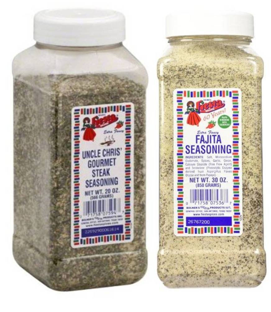 Bolner's Fiesta Uncle Chris Steak and Fajita Seasoning Bundle, 20-30 Oz. Ea.