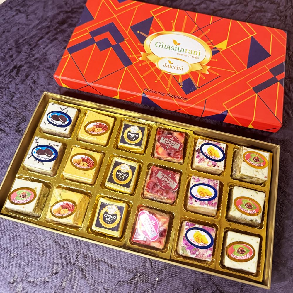 Ghasitaram Gifts Jaiccha Christmas Gifts Assorted Chocolate Bites in Premium Box