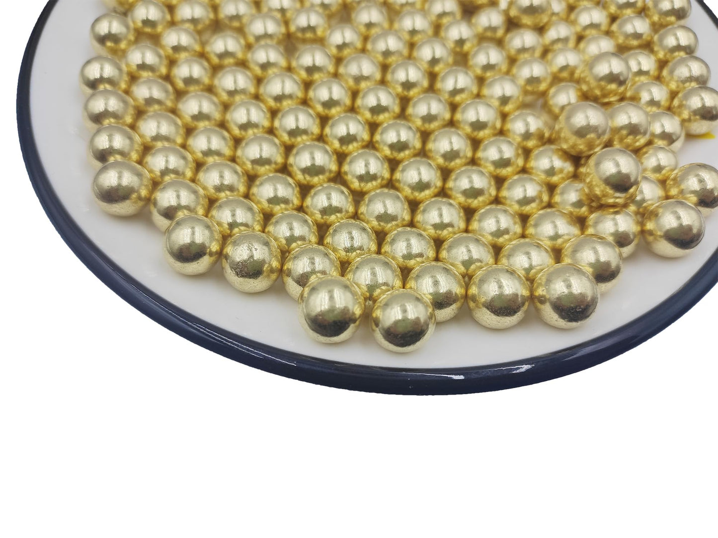 Gold Pearl Sugar Sprinkles 4.23 oz, 10mm Candy Pearls Ideal for Baking, Cake and Cupcake Toppers, Cookie Decoration, Ice Cream Topping, Wedding Shower